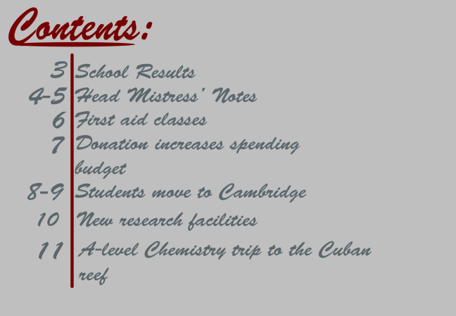 School mag contents